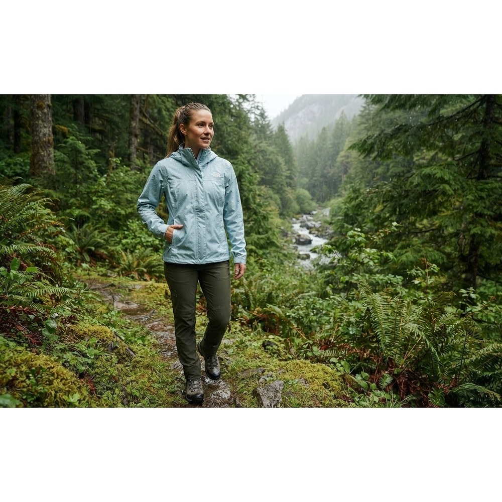 The North Face Resolve DryVent Waterproof Rain Jacket Blue Women's XS
